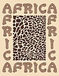 Africa - Background With Text And Texture Stock Photo