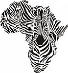 Africa In A Zebra Camouflage Stock Photo