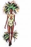 African Carnival Over White Stock Photo