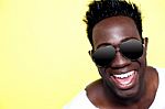 African Guy Wearing Sunglasses Stock Photo