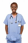 African Surgeon Hands in Pocket Stock Photo