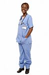 African Surgeon Hands in Pocket Stock Photo