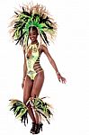 African Woman Dancing Samba Stock Photo