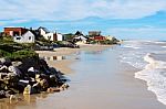 Aguas Dulces Beach, Popular Tourist Place In The Southern Coast Stock Photo