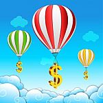 Air Balloon With Dollar Stock Photo