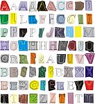 Alphabet Cut Out Of Paper Stock Photo