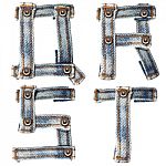 Alphabet Made Of Jeans Stock Photo