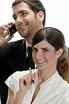 American Business Couple Posing Stock Photo