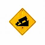 An Steep Sign Symbol Warning Dangerous Stock Photo