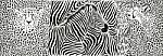 Animals Background - Pattern With Zebra And Cheetahs Motif Stock Photo