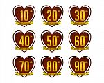 Anniversary Badges Collection Stock Photo