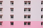 Apartment Windows Row Of Building Stock Photo