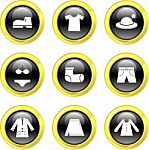 Apparel Icon Set Stock Photo