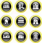 Architecture Icons Stock Photo