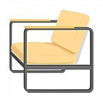 Armchair Isolate On White Background.  Illustration Stock Photo