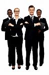 Arms Crossed Business Team Stock Photo