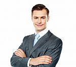 Arms Crossed Businessman Stock Photo