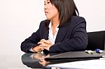 Asian Businesswoman In Office Stock Photo