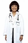 Asian Doctor With Stethoscope Stock Photo