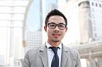 Asian Young Business Man Portrait Stock Photo