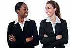 Attractive Smiling Female Executives Stock Photo