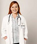 Attractive Young Female Physician Stock Photo