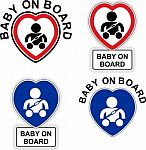 Baby On Board Stock Photo