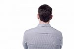 Back View Of Middle Aged Man Stock Photo