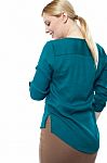  Back View Of Young Woman Stock Photo