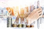 Background For Business Finance Stock Photo