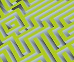 Background Of The Labyrinth In Perspective Stock Photo