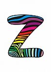 Background Skin Zebra Shaped Letter Z Stock Photo