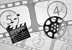 Background With Cinema Movies Stock Photo