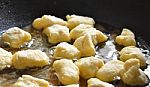 Baking Gnocchi In Oil Stock Photo