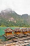 Bamboo Floating Resort Stock Photo