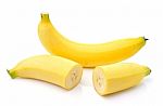 Banana Isolated On White Background Stock Photo