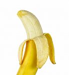 Banana Isolated Over The White Background Stock Photo