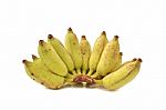 Banana On White Background Stock Photo