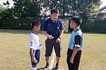 Bangkok, Thailand - Nov 2016: In The Nov 23, 2016. Youth Soccer Match, In Pieamsuwan Elementary School Stock Photo