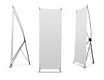 Banner Stand Display Stock Photo