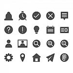 Basic Business, Internet Web Interface Filled Icon Style Stock Photo