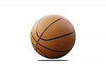 Basketball On A White Background With Clipping Path Stock Photo