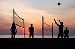 Beach Volleyball Stock Photo