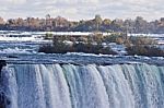 Beautiful Background With Amazing Powerful Niagara Waterfall Stock Photo