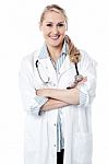 Beautiful Female Doctor Smiling Stock Photo