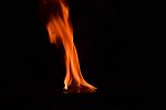 Beautiful Fire Flames On Black Background Stock Photo