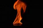 Beautiful Fire Flames On Black Background Stock Photo