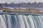 Beautiful Isolated Image With Amazing Powerful Niagara Waterfall Stock Photo