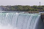 Beautiful Isolated Image With The Amazing Niagara Falls From Canadian Side Stock Photo