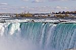 Beautiful Isolated Photo Of Amazing Powerful Niagara Waterfall Stock Photo